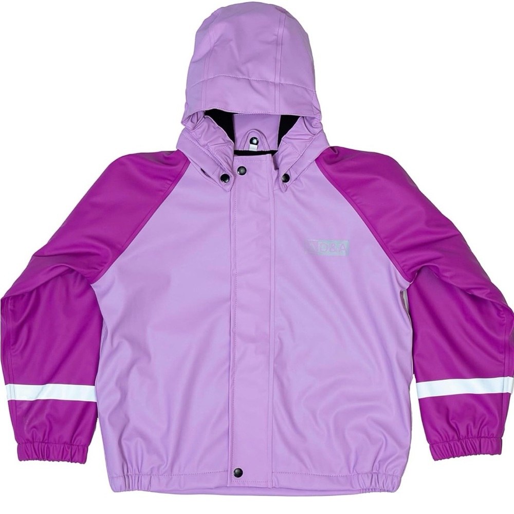 Kids Two-Tone Purple Raincoat Set